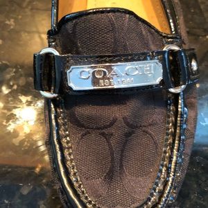 Black Signature C Coach Loafers